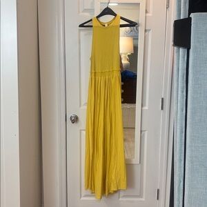 Yellow Sleeveless Anthropologie Daily Practice Maxi Dress